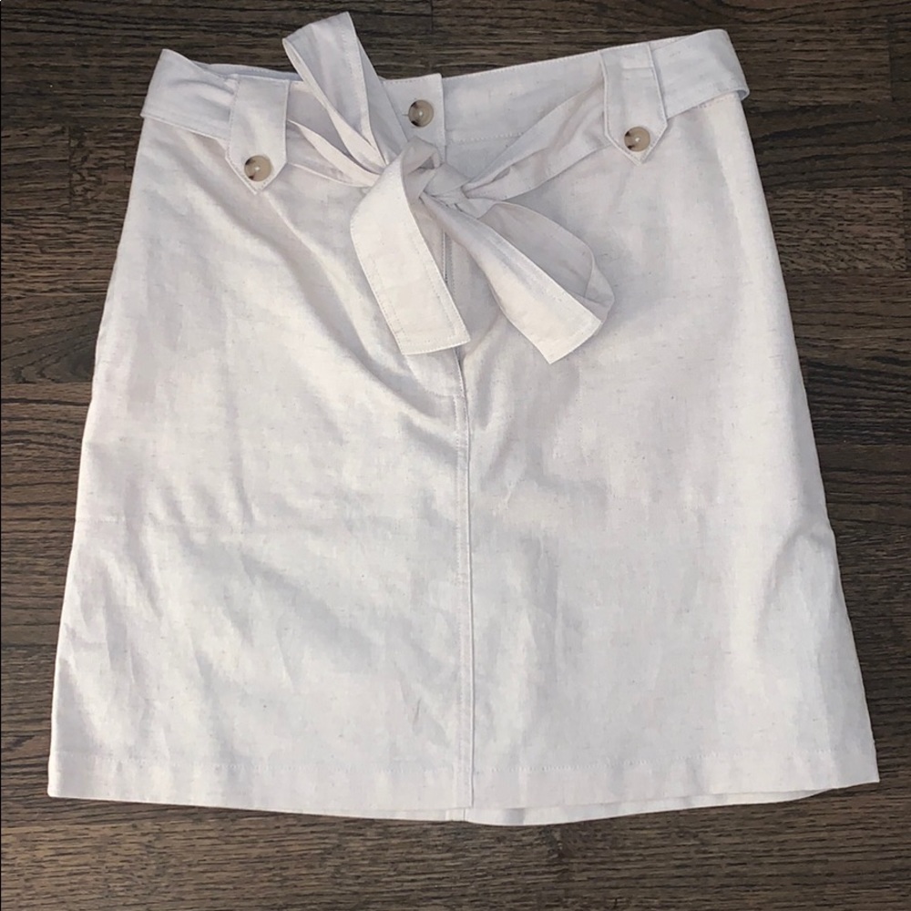 High wasted tie skirt